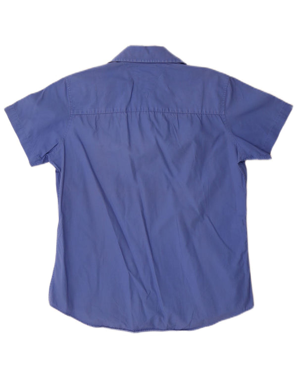 Cămașă cu mânecă scurtă Tommy Hilfiger pentru femei US 8 Medium Blue Bumbac