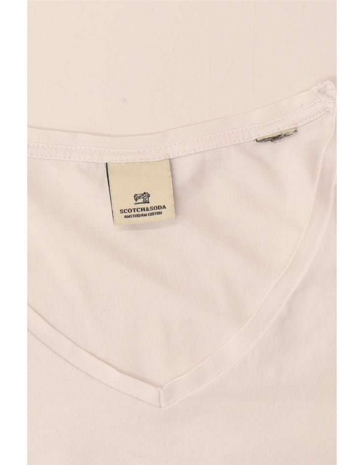 Tricou pentru bărbați Scotch & Soda Top mare alb
