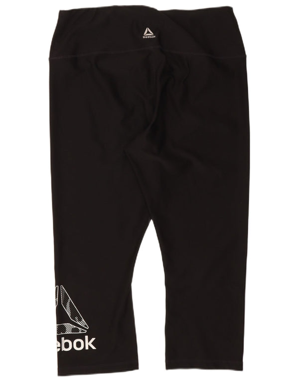 Leggings Reebok Graphic Capri pentru femei UK 14 Large Black
