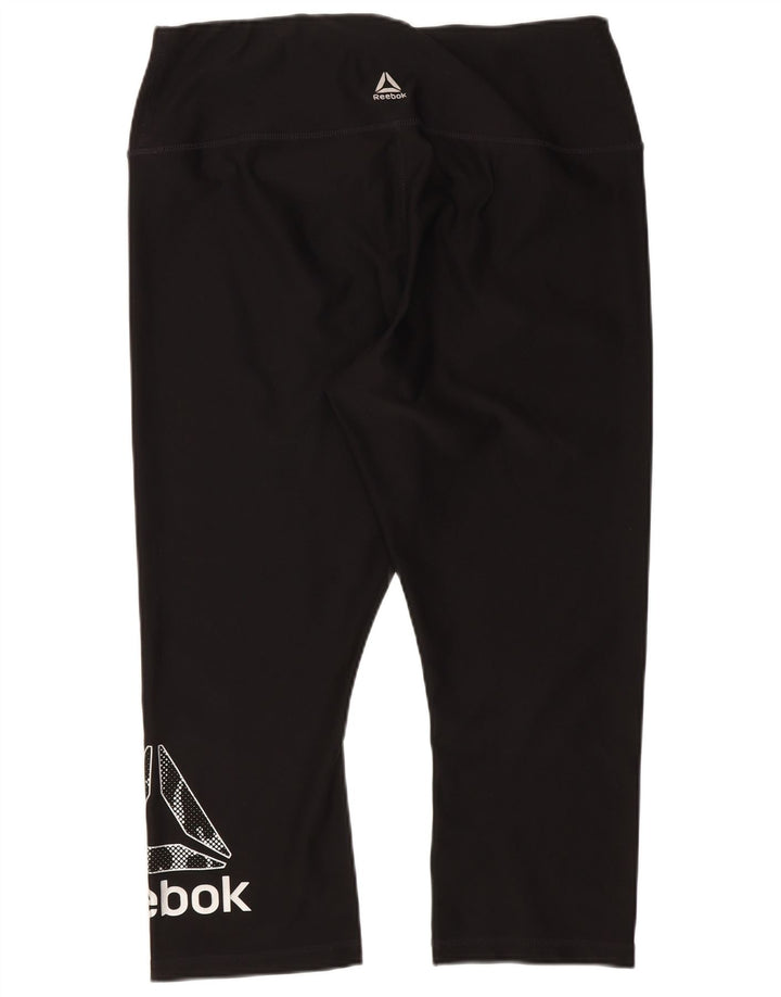 Leggings Reebok Graphic Capri pentru femei UK 14 Large Black