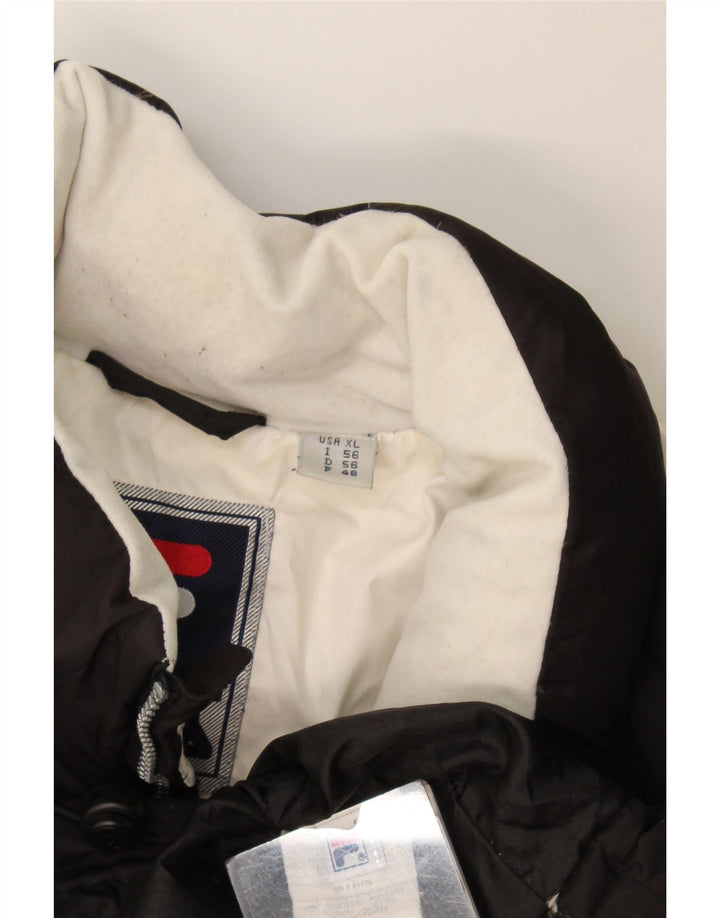 Gilet Fila pentru bărbați, căptușit IT 56 XL, negru, poliester color bloc