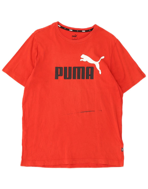 Tricou grafic PUMA pentru bărbați Top din bumbac roșu mediu