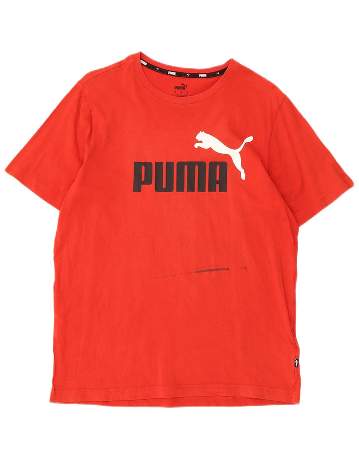 Tricou grafic PUMA pentru bărbați Top din bumbac roșu mediu