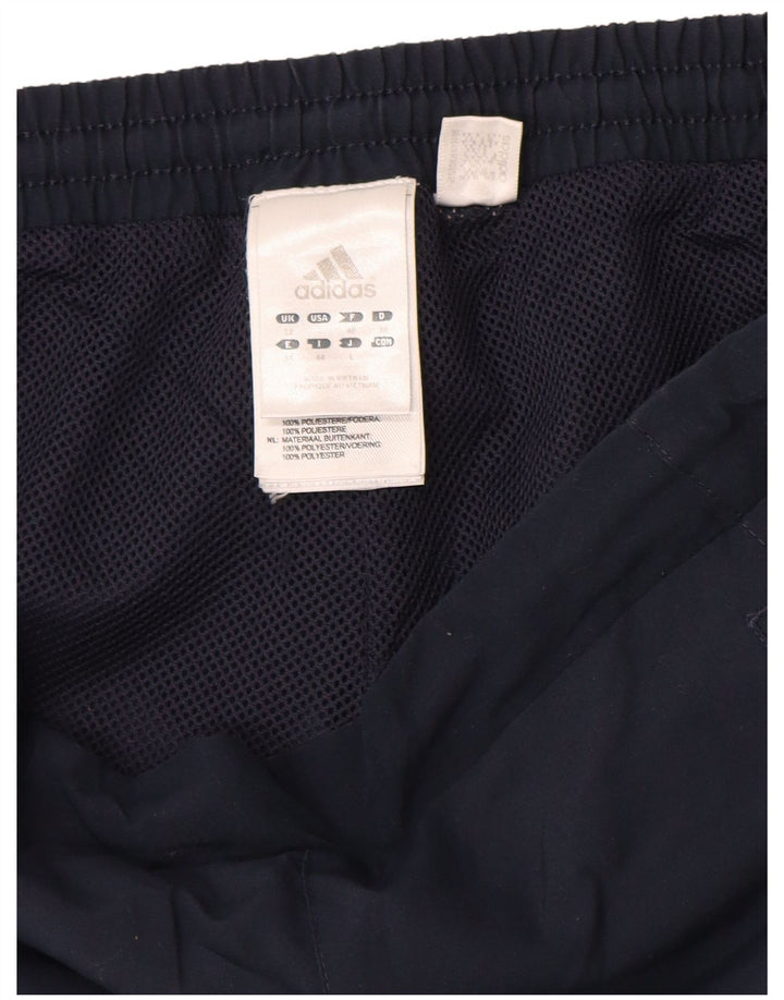Pantaloni scurți sport Bermude Adidas pentru femei UK 12 Medium Bleumarin Poliester