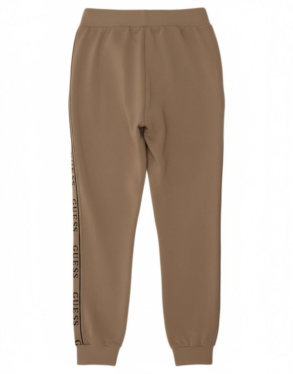 Pantaloni de trening grafic pentru femei Guess Pantaloni de jogging UK 8 Small Beige Viscose