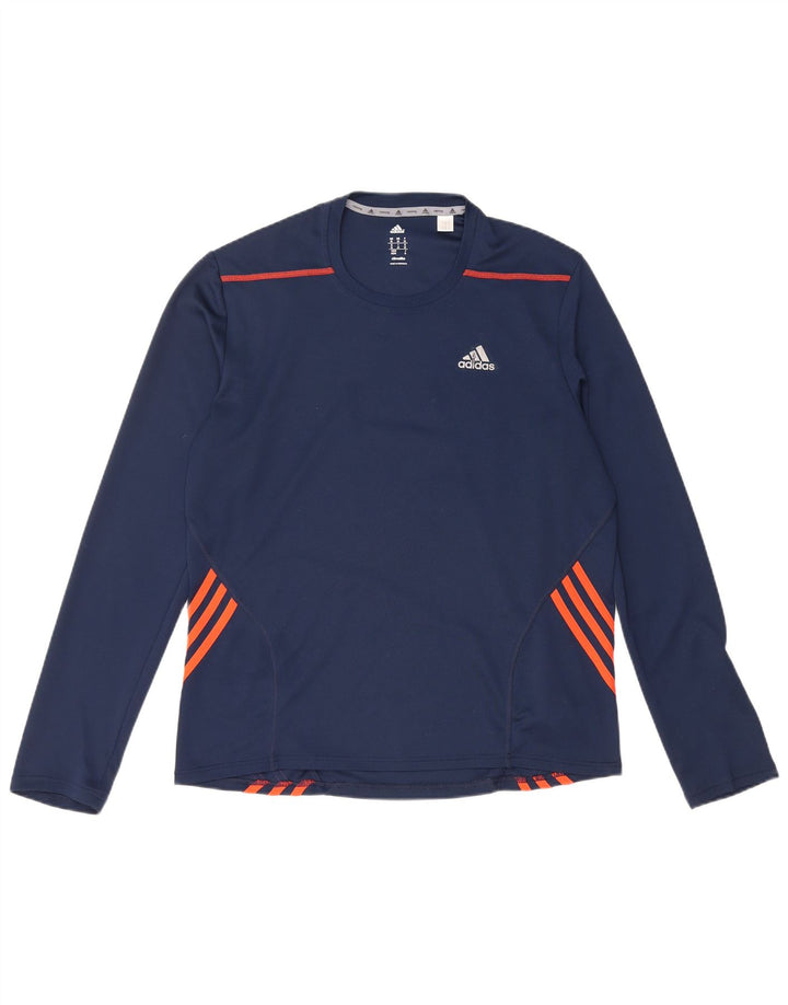 ADIDAS Climalite Top pentru bărbați cu mânecă lungă, mediu, bleumarin, poliester