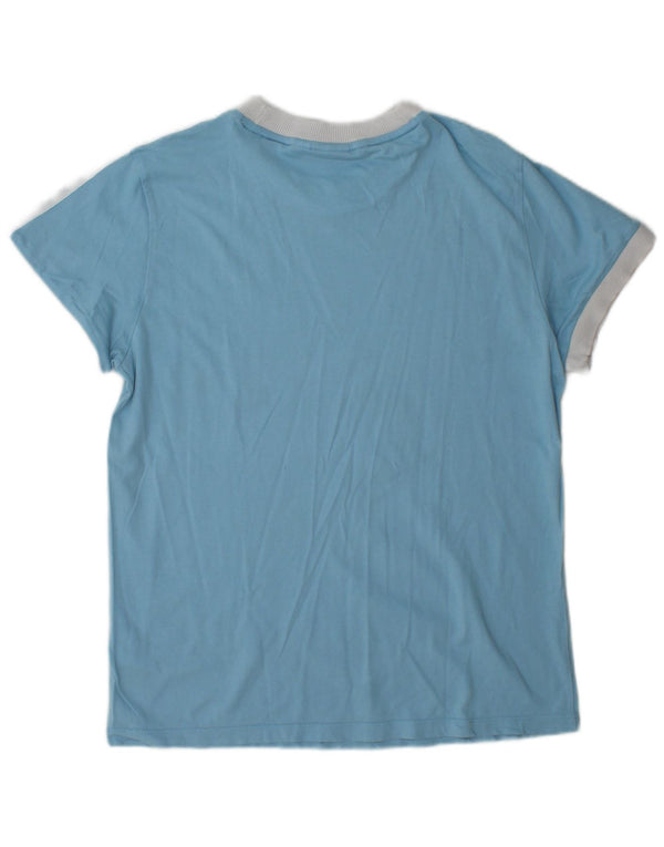 Tricou Adidas pentru femei Top UK 10 Small Blue Cotton Sports