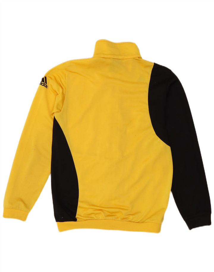Jachetă de trening pentru băieți Adidas 13-14 ani, poliester color-bloc galben