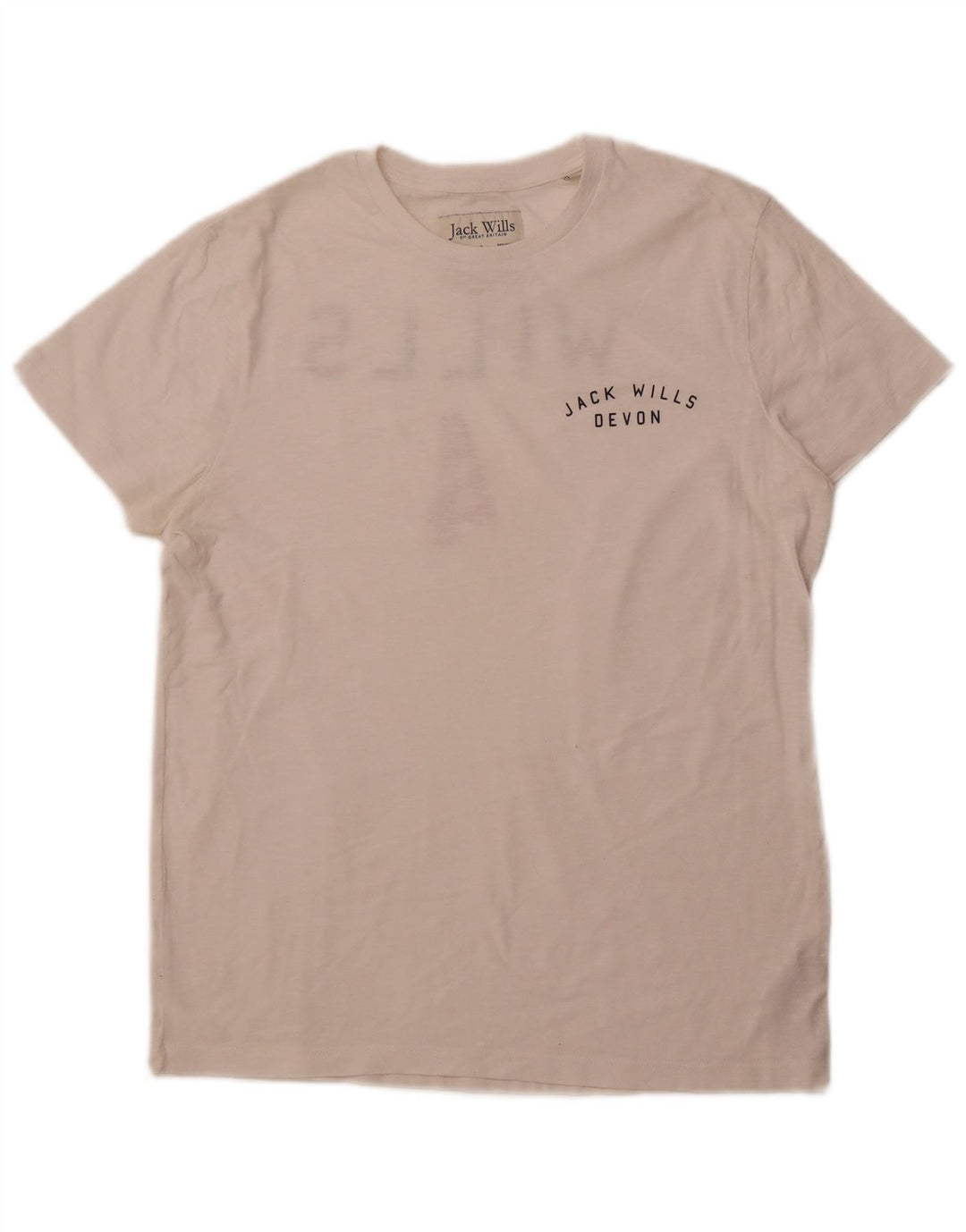JACK WILLS Tricou grafic pentru bărbați Top mare din bumbac alb