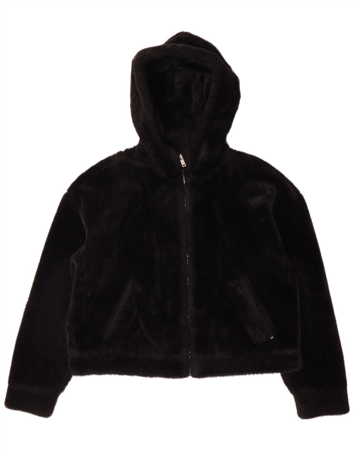 Jachetă UGG pentru femei cu glugă din lână UK 14 Poliester mediu negru