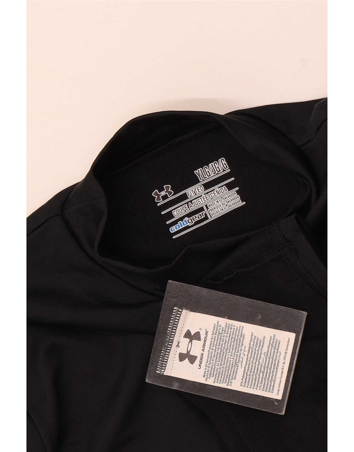 Under Armour Boys Cold Gear Top cu mânecă lungă 11-12 ani mare negru