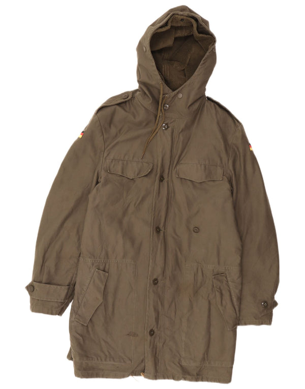 Vintage Mens Military Hooded Parka Jacket UK 38 Medium Khaki Army