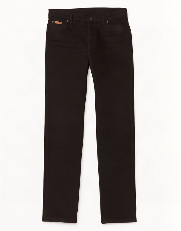 Blugi drepte pentru bărbați Wrangler Texas W33 L34 bumbac negru