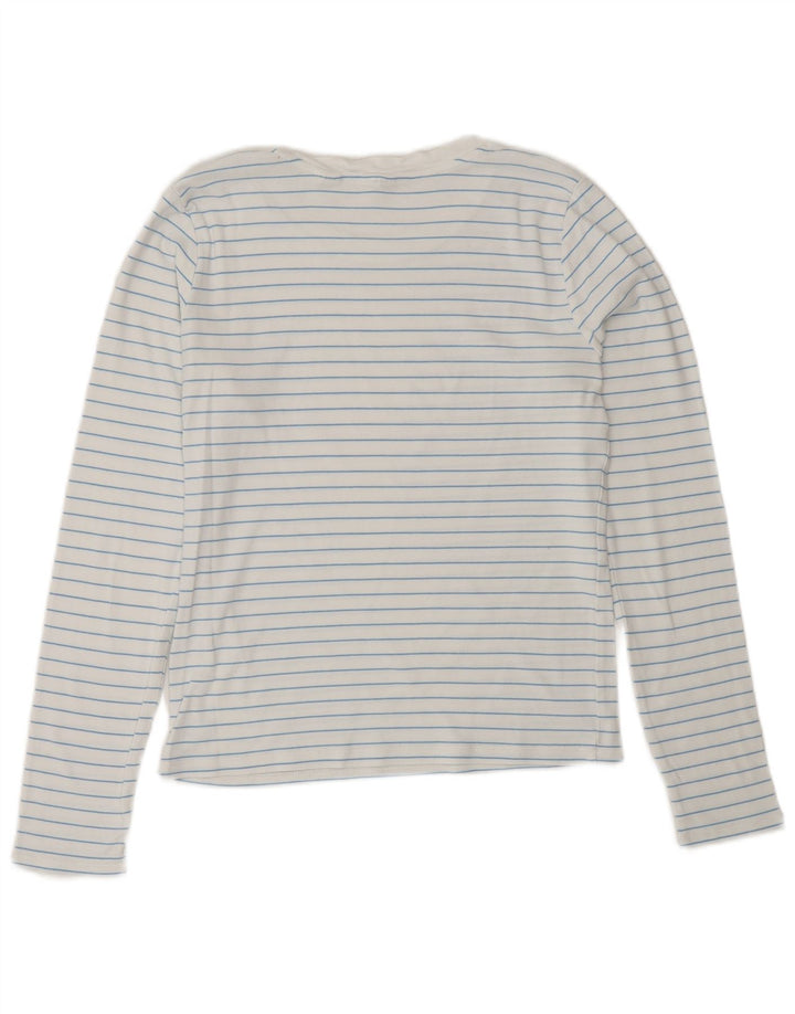 Top femei Levi's cu mânecă lungă UK 12 Medium White Striped