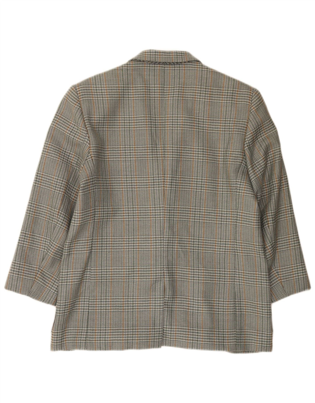 Jachetă vintage pentru femei cu 2 nasturi IT 46 Lână mare gri Houndstooth