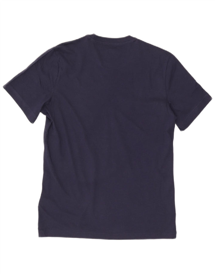 Tricou grafic Reebok pentru bărbați Top mediu din bumbac bleumarin