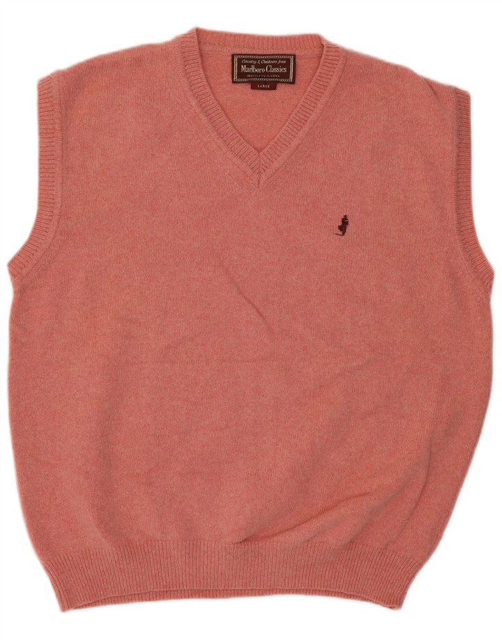 Marlboro Classics Vestă pentru bărbați Tank Top Lână Roz mare