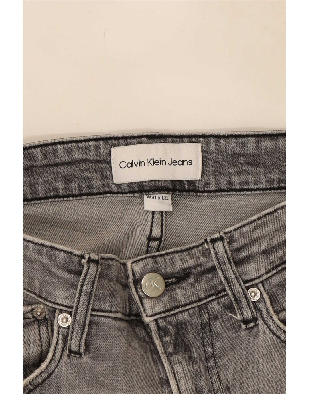 Blugi slim pentru bărbați Calvin Klein W31 L32 gri