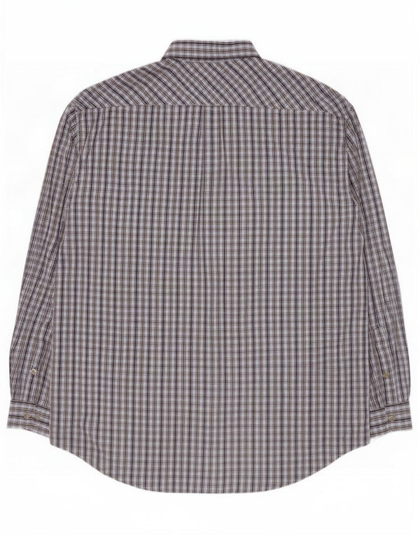 Marlboro Classics Mens Shirt 2XL Blue Check Cotton