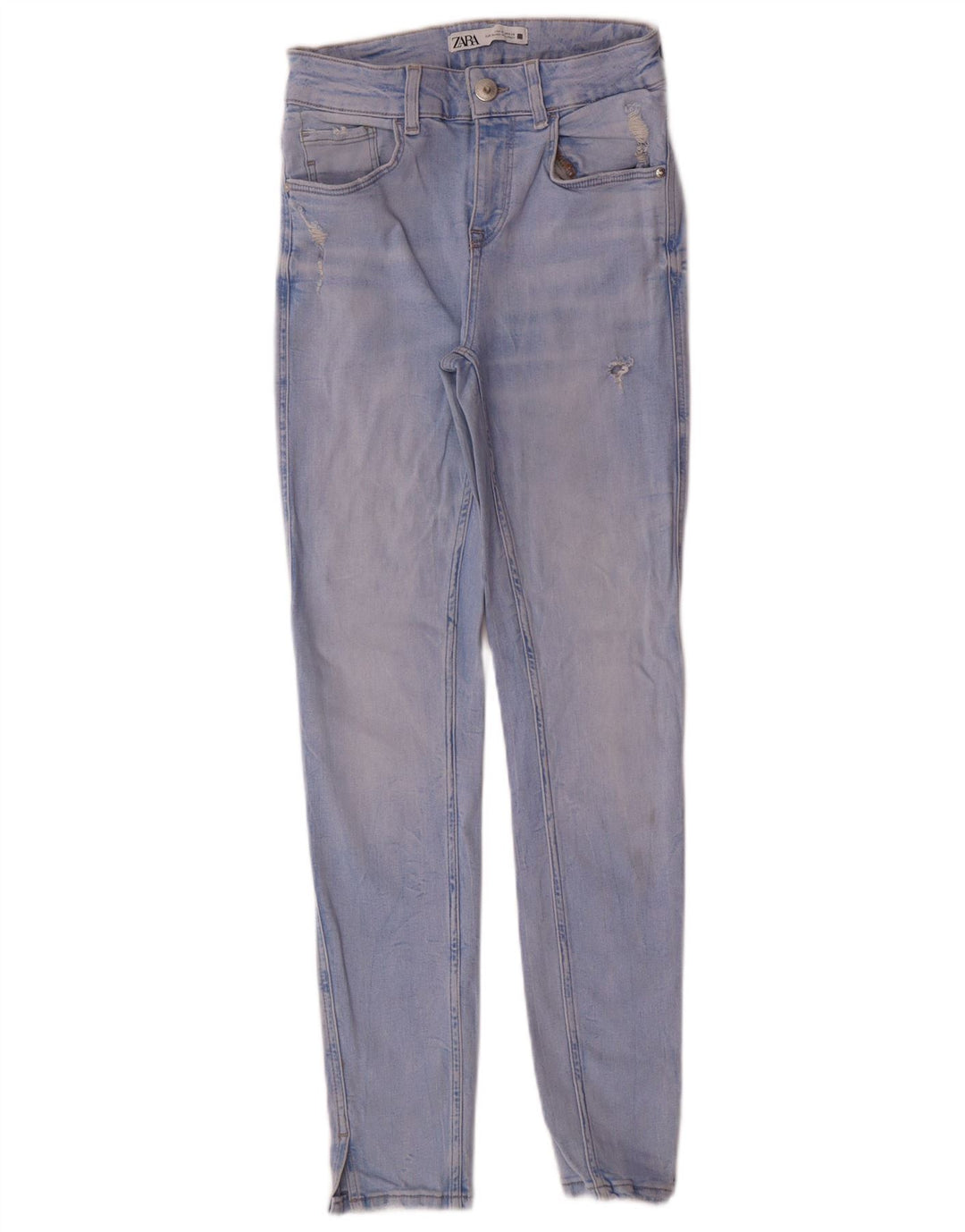 Blugi skinny dama Zara EU 36 XS W26 L27 Albastru Bumbac Modern