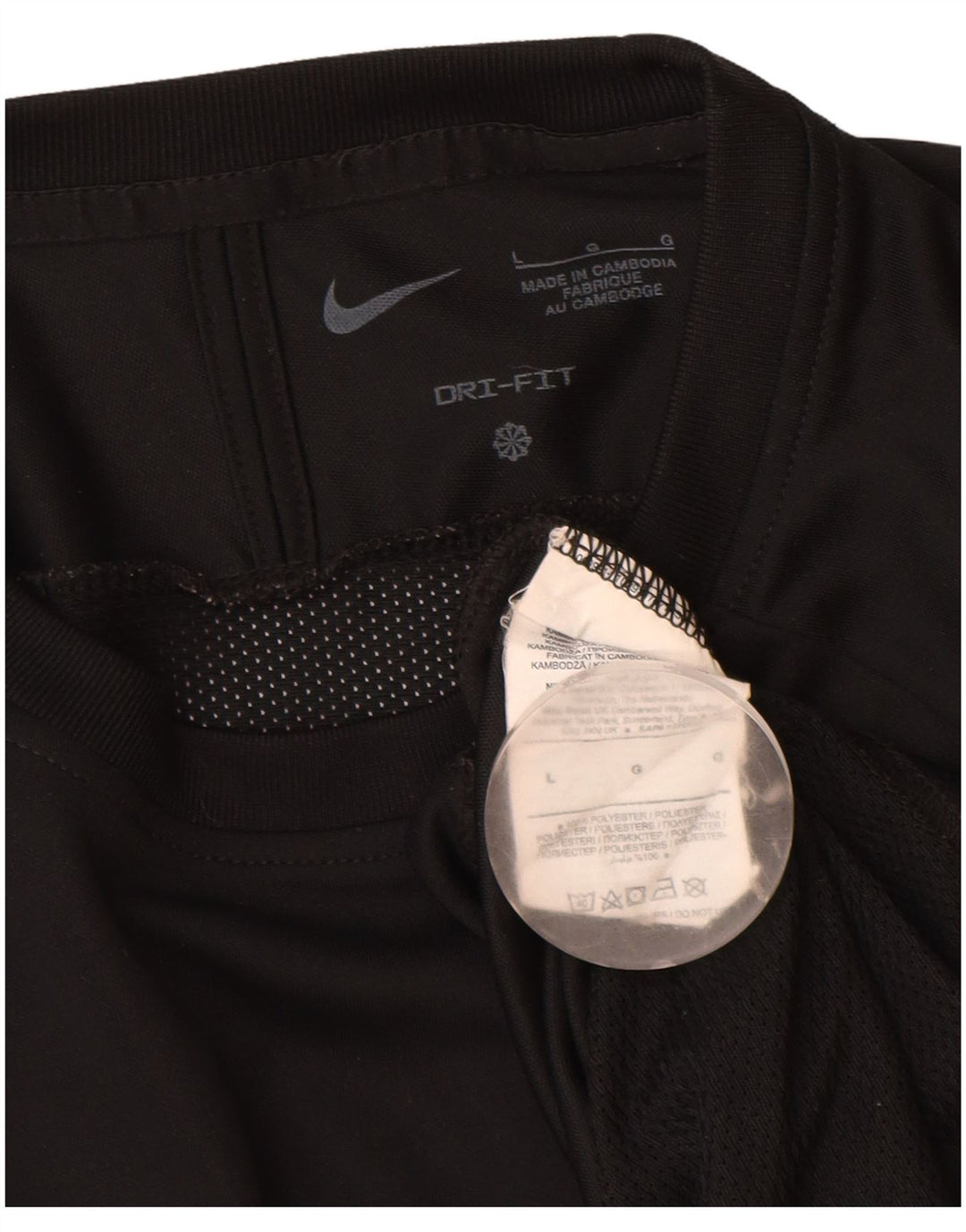 Tricou Nike Dri Fit pentru bărbați Top mare din poliester negru