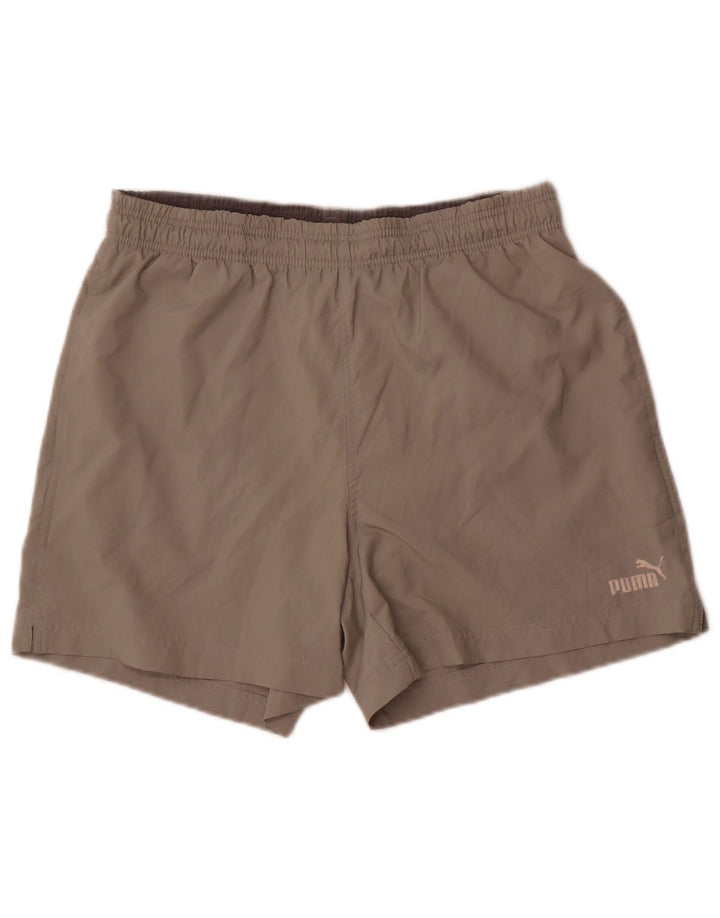 Pantaloni scurți sport Puma pentru bărbați, poliester mediu gri