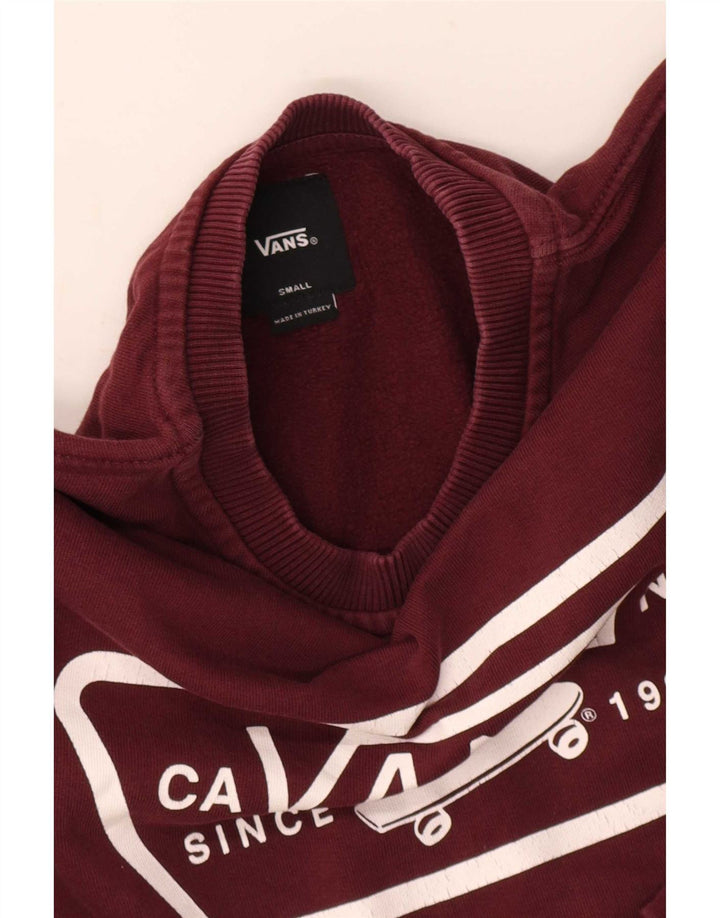 Vans Pulover grafic pentru bărbați Mic Burgundy