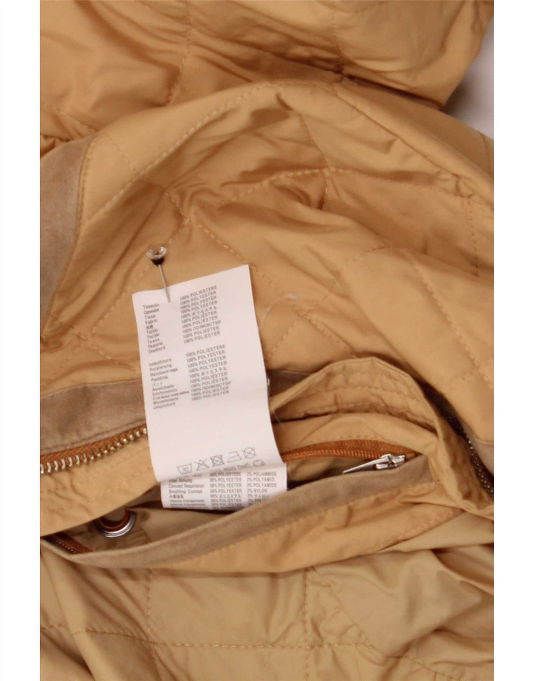 Jachetă matlasată supradimensionată pentru femei Geox UK 10 Small Beige Poliester