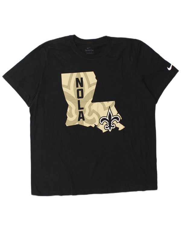 Tricou grafic NIKE pentru bărbați New Orleans Saints Top XL bumbac negru