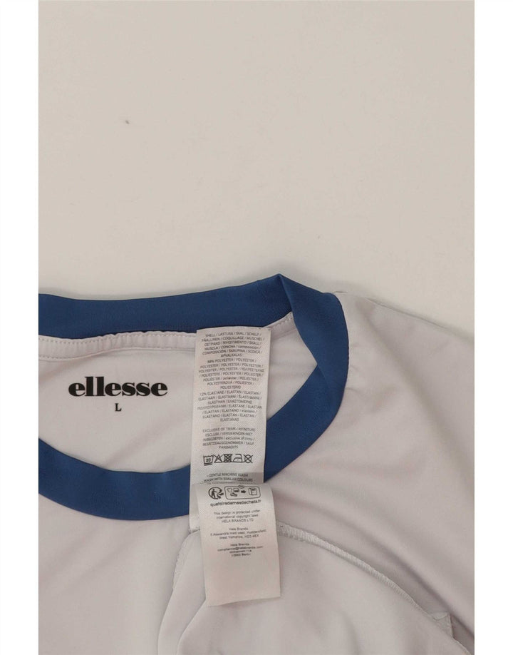 Tricou bărbați Ellesse Poliester alb mare