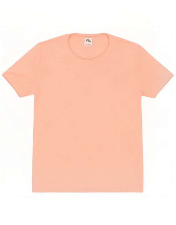 Tricou pentru bărbați Zara Top XL Bumbac roz