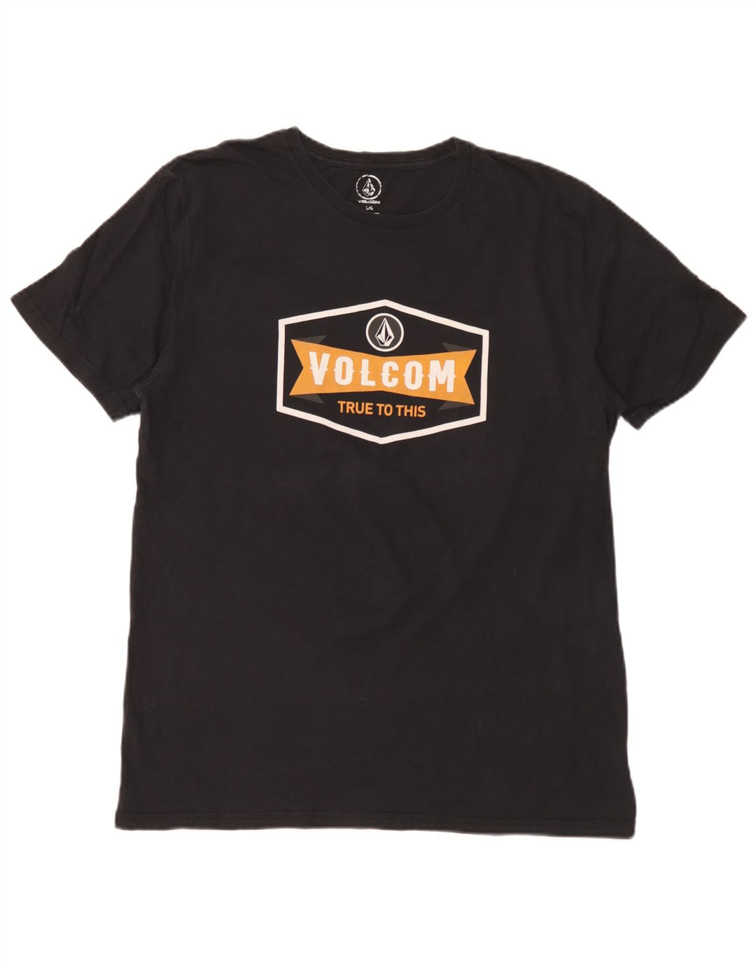 Tricou grafic pentru bărbați Volcom Top mare din bumbac negru