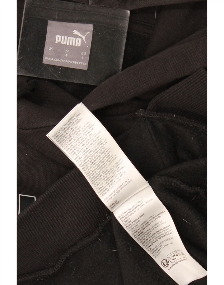 Pulover cu glugă grafic PUMA pentru bărbați, mare, negru, bumbac