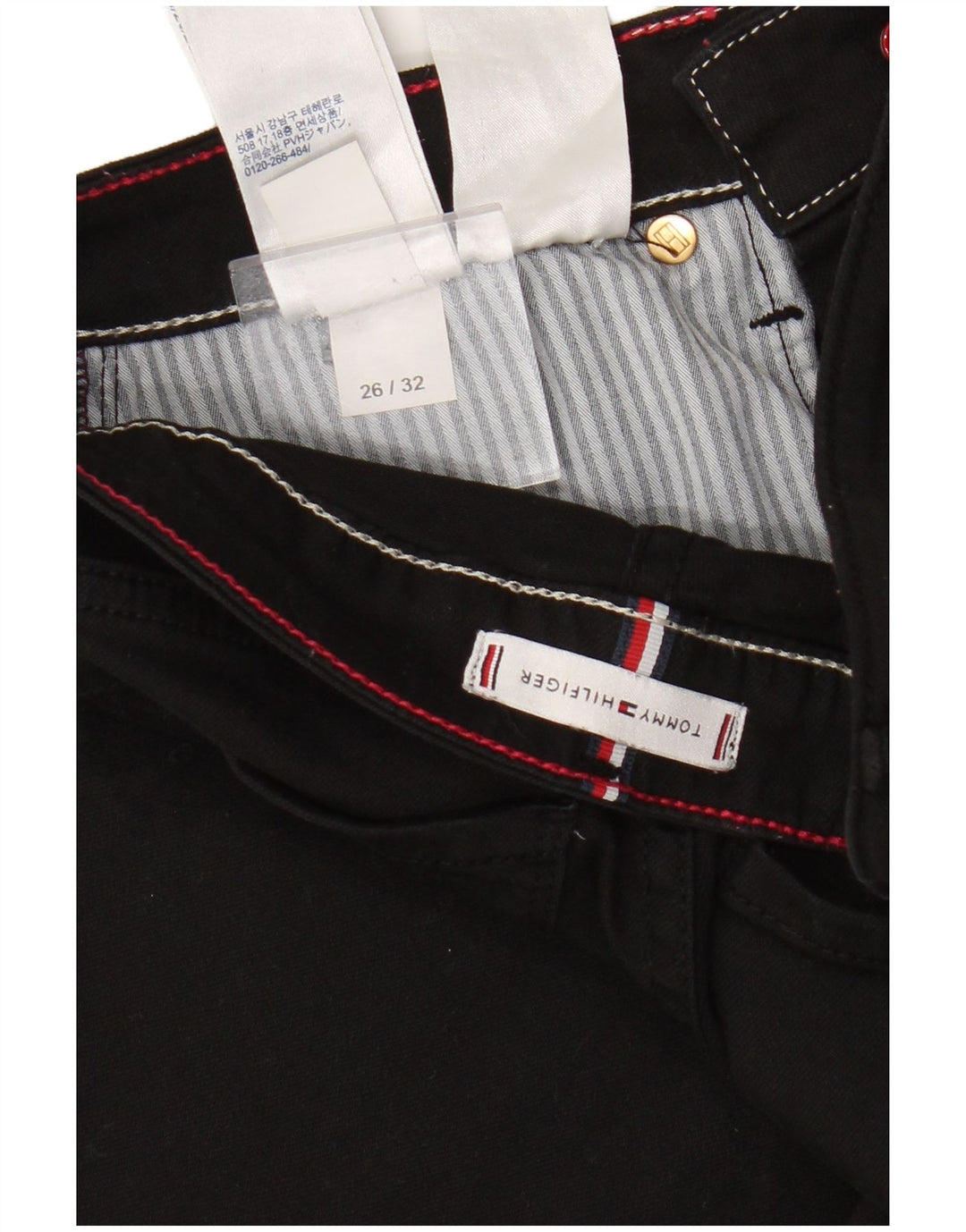 Blugi skinny pentru femei TOMMY HILFIGER W26 L32 bumbac negru