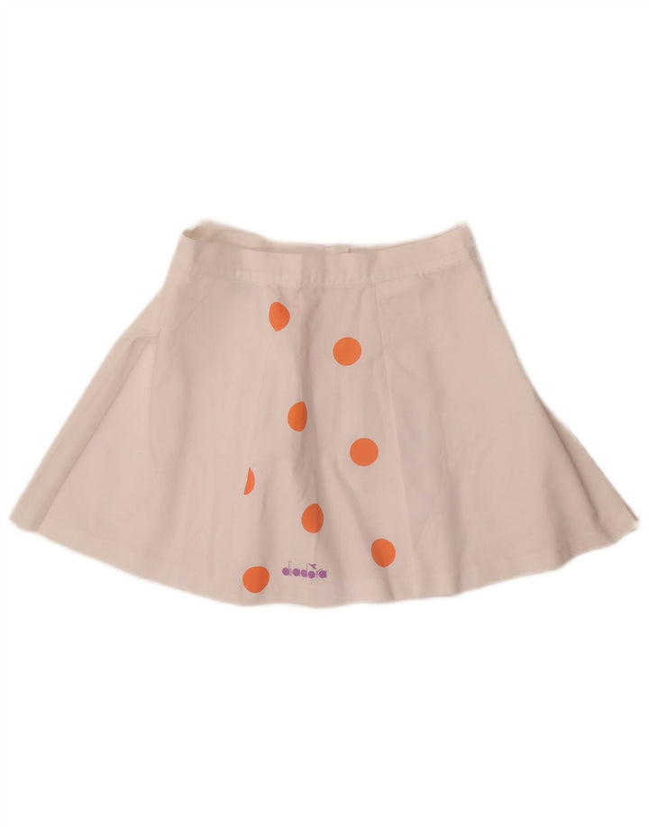 Fusta mini pentru femei Diadora UK 12 Medium W26 Poliester cu buline albe