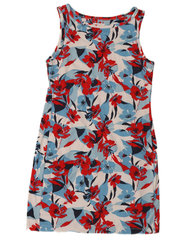 Rochie teacă fără mâneci Columbia pentru femei UK 12 Medium Blue Floral Poliester