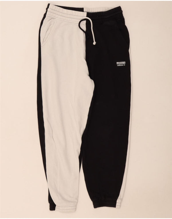 Pantaloni de trening Adidas pentru femei Joggeri UK 12 Medium Black Colorblock