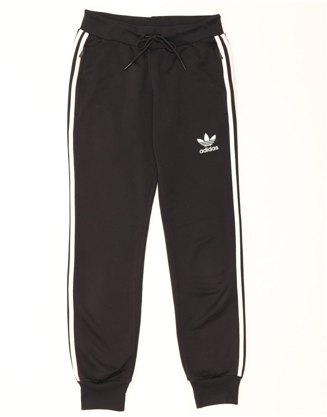 Pantaloni de trening Adidas pentru femei Joggeri UK 8 Poliester negru mic