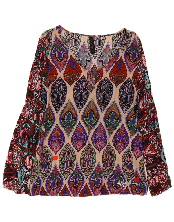 Bluză cu mânecă lungă pentru femei DESIGUAL, UK 18 XL, cachetele multicolor