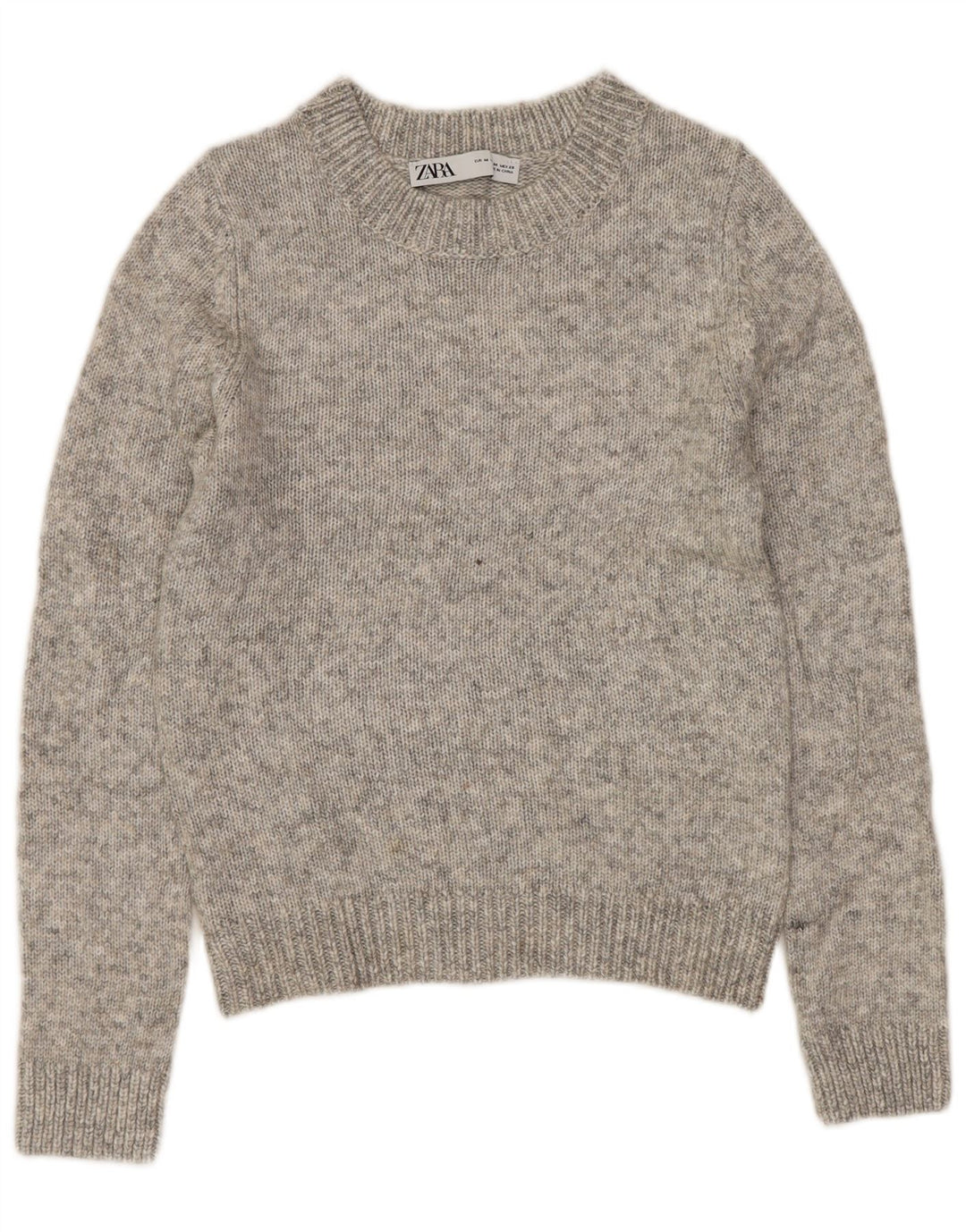 Pulover ZARA pentru damă, cu decolteu scurt, cu decolteu, UK 12, gri mediu, pete