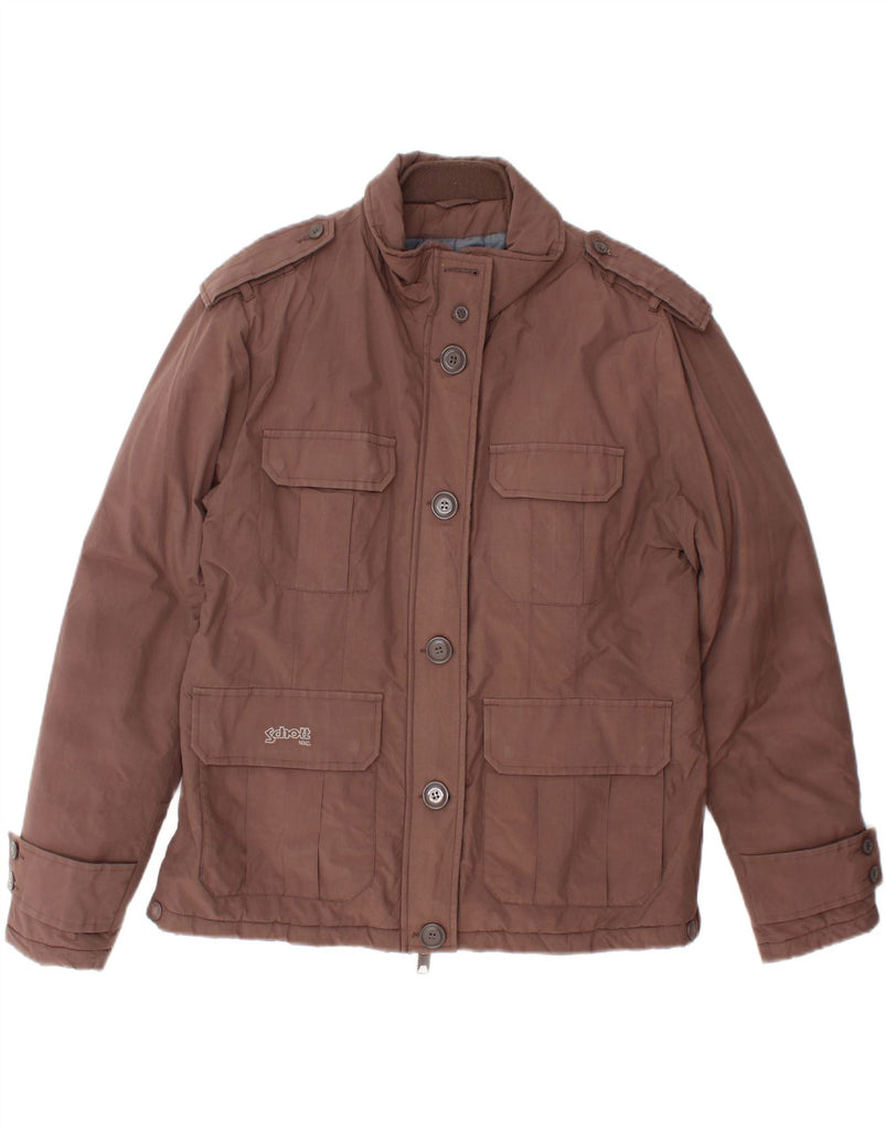 SCHOTT Womens Utility Jacket UK 16 Large Brown Polyester Vintage Schott and Second-Hand Schott from Messina Hembry 