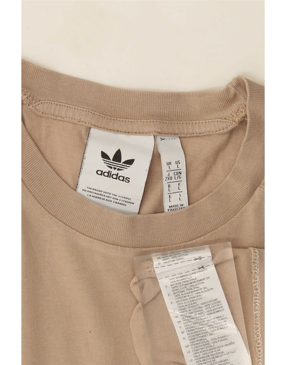 Tricou pentru bărbați Adidas Top mare, bej, bumbac