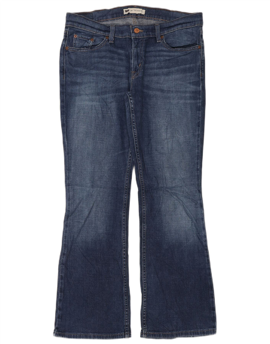 Blugi Levi's 524 Super Low Bootcut W31 L30 Bumbac albastru