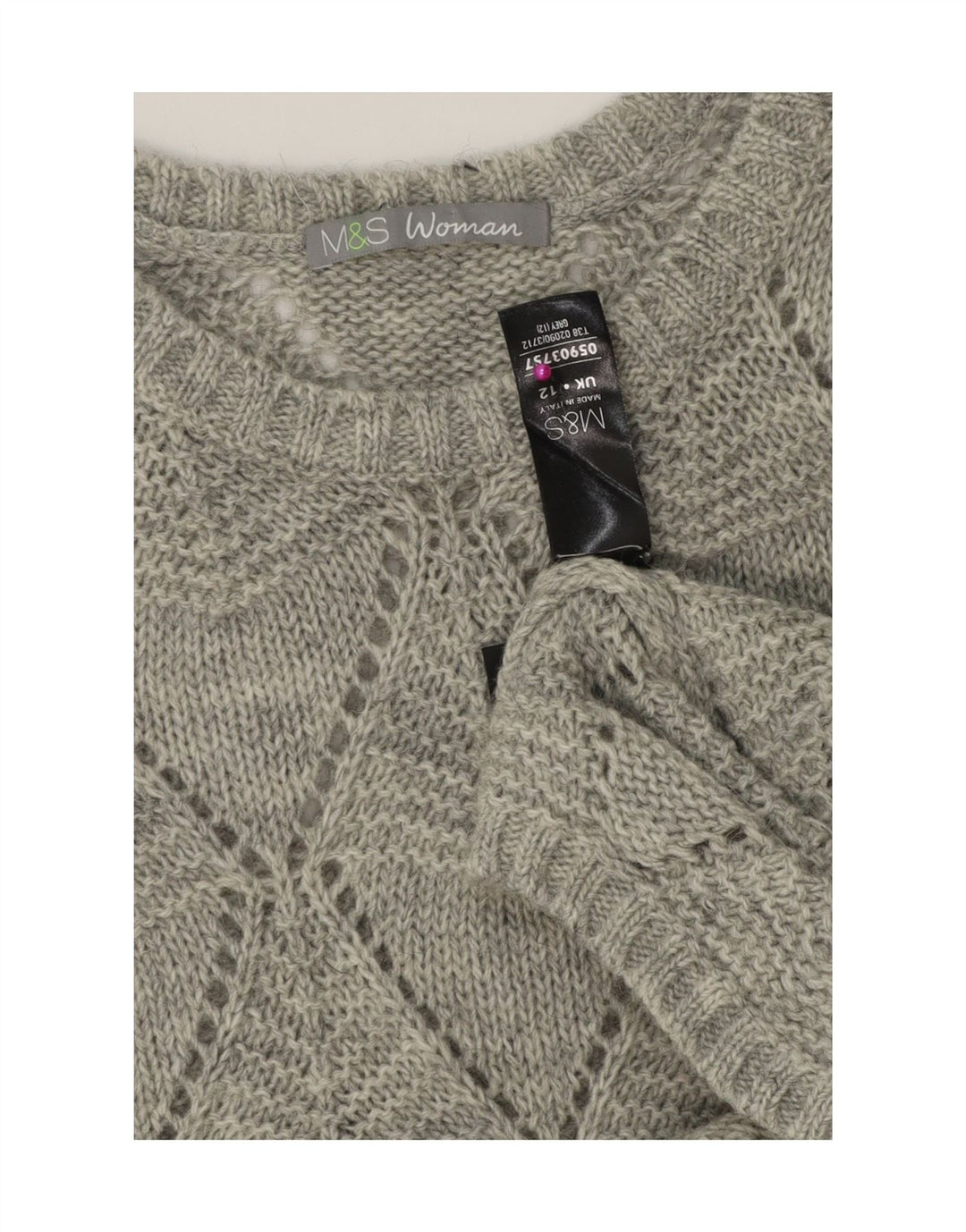 Rochie cu pulover pentru femei Marks & Spencer UK 12 Medium Gri Argyle/Diamond