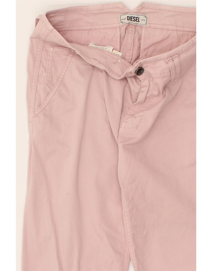 DIESEL Womens Slim Chino Trousers W27 L28  Pink Vintage Diesel and Second-Hand Diesel from Messina Hembry 
