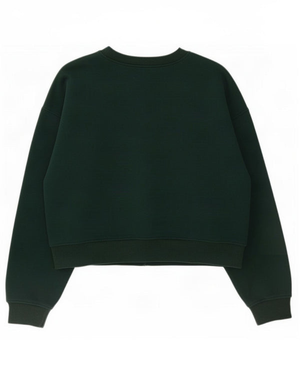 Pulover oversize Crop pentru femei Zara UK 10 Mic Verde