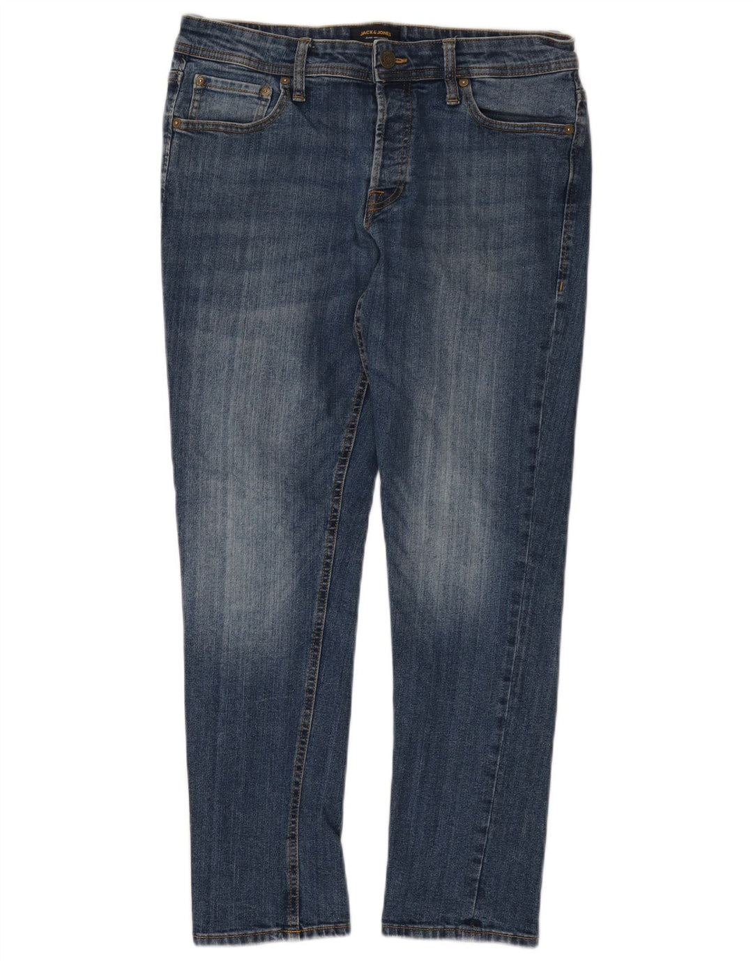 JACK & JONES Blugi slim pentru bărbați W34 L30 Bumbac albastru