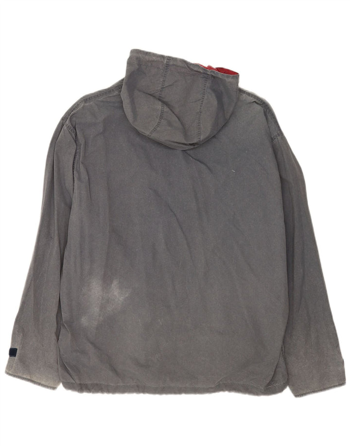 Jachetă de vânt cu glugă pentru bărbați Think Pink UK 48 4XL Gri Poliester