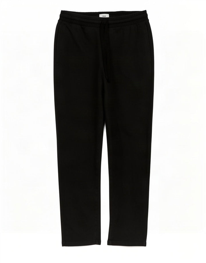 Pantaloni de trening pentru bărbați Marks & Spencer, cu croiala normală, bumbac mediu negru