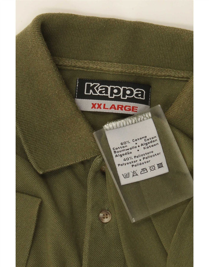 Cămașă polo pentru bărbați Kappa 2XL bumbac kaki